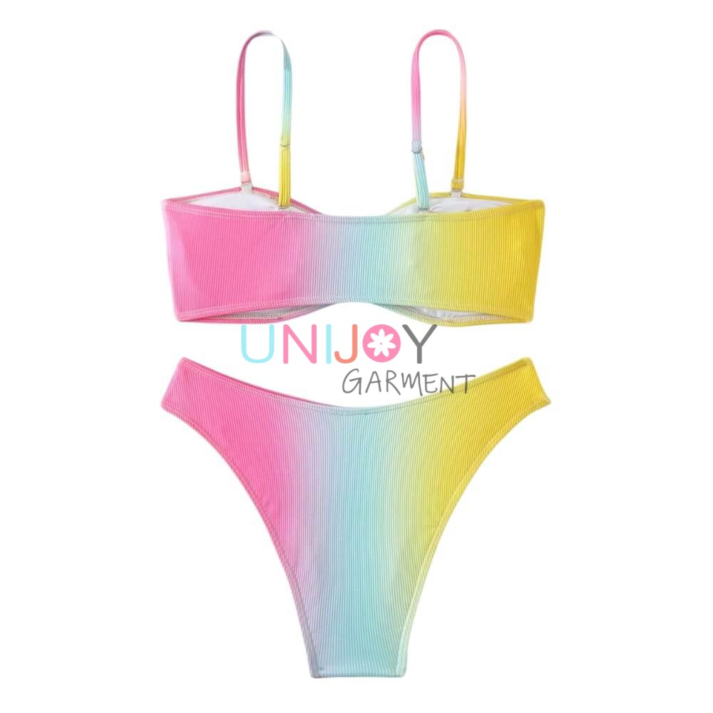 UNWMBK-2401-Colorful Custom Made Bikini Tie Dye Swimsuit