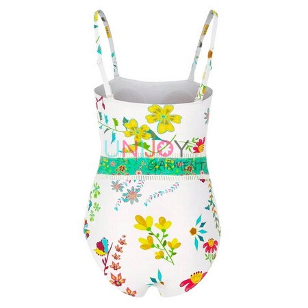 UNWMOP-009785-Women Floral Custom Print Swimsuit