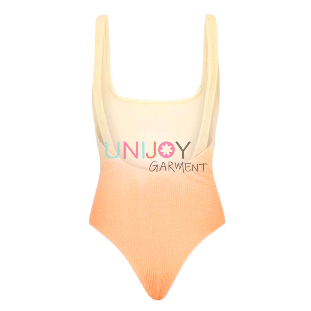 UNWMOP-2404-Gradient Tie Dye Swimsuit Custom Textured Swimsuit