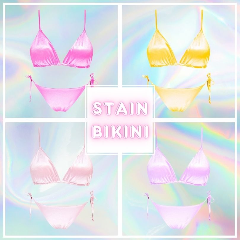Bikini de satén de color personalizado