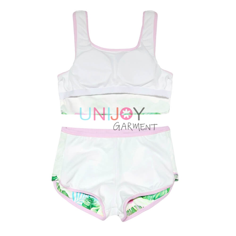 UNGLBK-25047-Built-in Soft Cup Custom Swimwear For Teen Girls