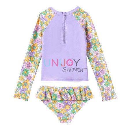 UNGLRG-250528-Custom Rashguard Set Ruffled Popcorn Textured Swimsut