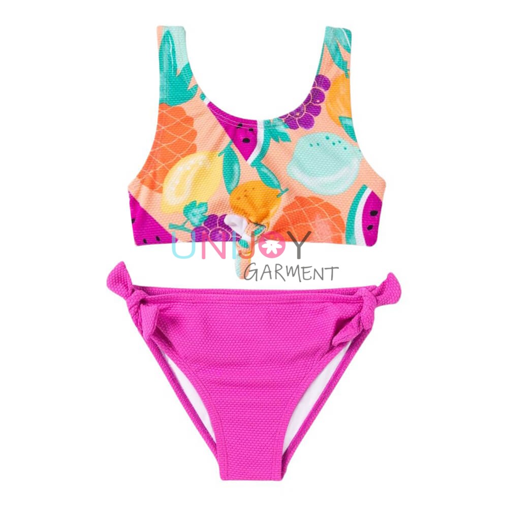UNGLBK-2506-035-Kids Bikini Swimwear Fruit Printing Custom Swimsuit