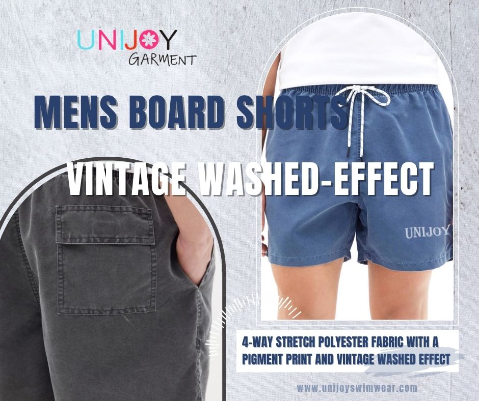 Boardshort personnalisé avec effet délavé vintage