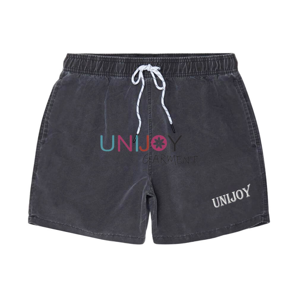 UNMS-250801 - Short de bain homme effet denim délavé