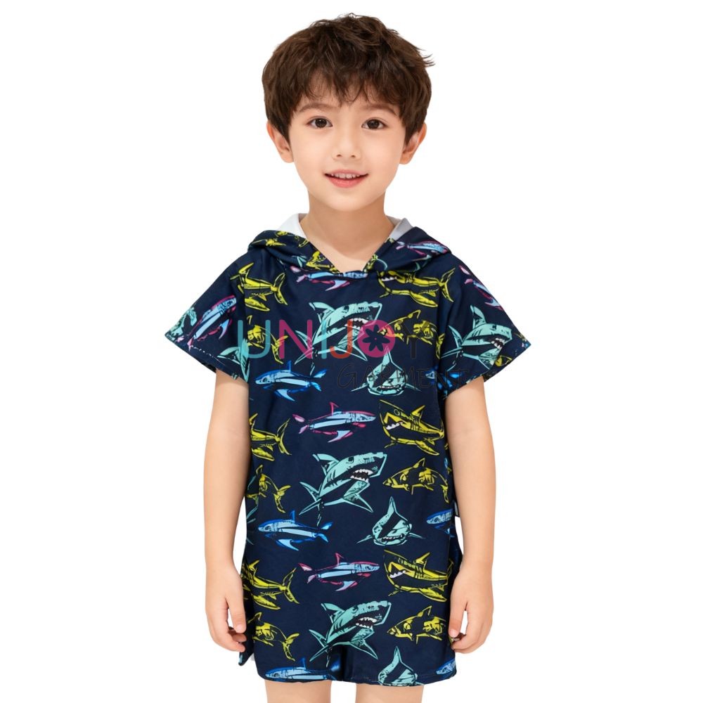 UNBT-Kids Custom Hooded Terry Beach Cover Up