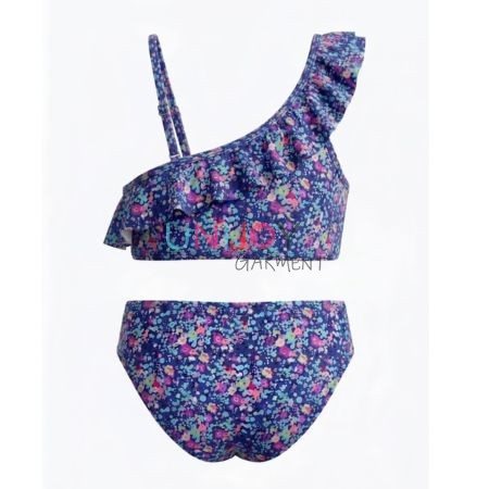 Zweiteiliger Bikini mit Rüschenbesatz für Kleinkinder