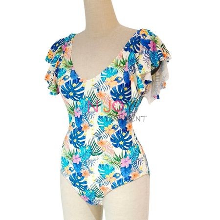 Vintage Flutter Sleeve Tummy Control Swimsuit