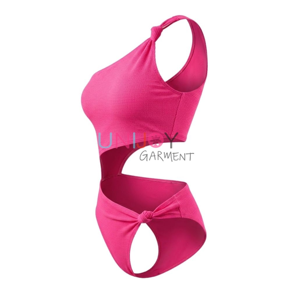 UNBK260601 – Damen-Badeanzug mit einseitiger Schulterpartie und Cut-Out (Eigenmarke)