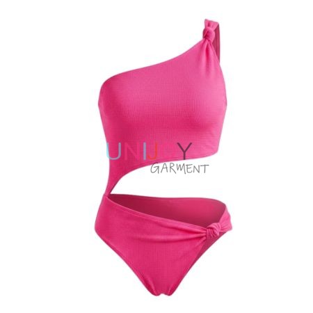 UNLBK-260601 - Damen-Einteiler mit einseitiger Schulterpartie und Cut-out (Eigenmarke)