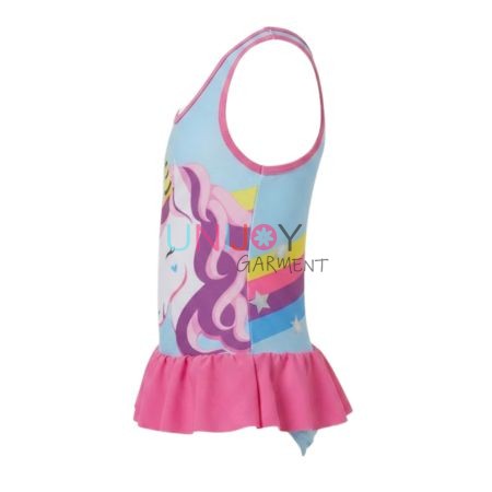UNGS260812-Girls Unicorn One-Piece Swimsuit