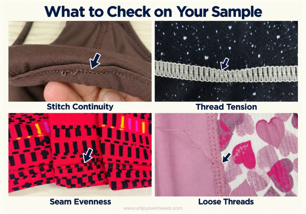 Swimwear Sample Stitching Checks